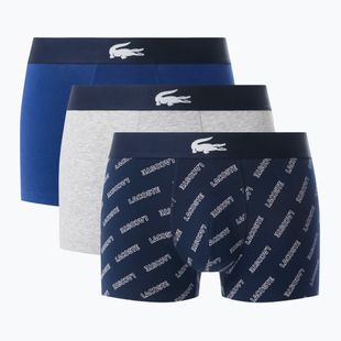 Lacoste boxer uomo 5H1288 confezione da 3 pezzi blu navy/bianco/argento ch
