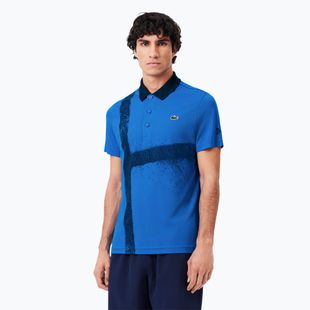 Polo Tennis Lacoste Uomo DH8971 blu gipsy