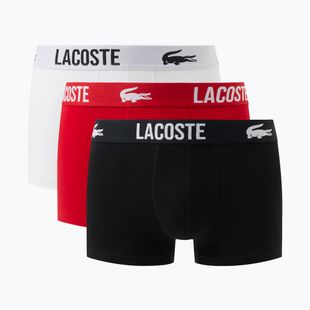 Boxer da uomo Lacoste 5H2393 3 pack black/red/white
