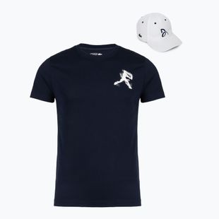 T-shirt uomo + cappellino Lacoste TH1044 navy blue/white