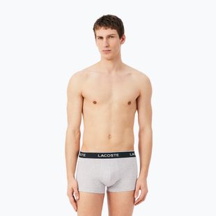 Boxer da uomo Lacoste 5H1300 3 pack silver chine/flagstone/black