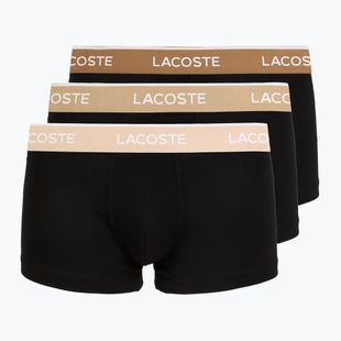 Boxer da uomo Lacoste 5H1297 3 pack black/sisal/viennese/cookie