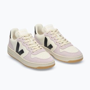 Scarpe da donna VEJA V-10 Prime Leather pure/black/parme