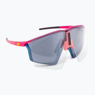 Occhiali da sole Julbo Edge Spectron 3 rosa fluo/blu/argento flash
