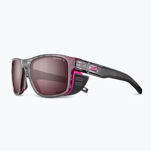 Occhiali da sole Julbo Shield M Polarized HD shint translu gray/fluo pink