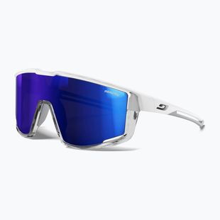 Occhiali da sole Julbo Fury Reactiv 1-3 High Contrast bianco opaco/grigio traslucido