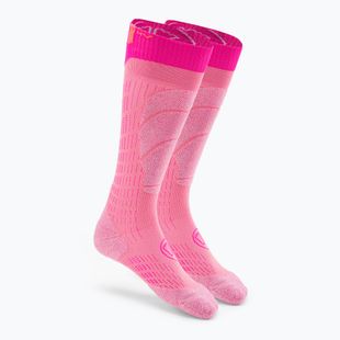 Calze da sci SIDAS Ski Merino rosa/viola per bambini