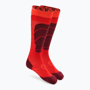 Calze da sci SIDAS Ski Merino rouge/arancione per bambini