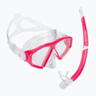 Set da snorkeling Aqualung Saturn Combo trasparente/rosa