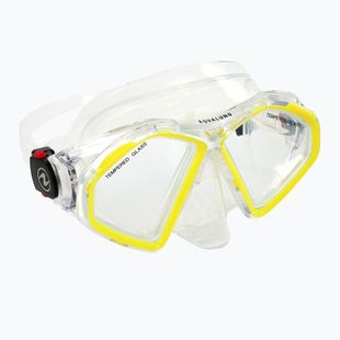 Maschera da snorkeling Aqualung Hawkeye trasparente/gialla