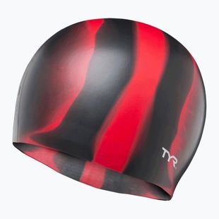 TYR Cuffia in silicone multicolore nero/rosso