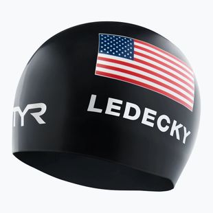 TYR Ledecky Cuffia in silicone nera