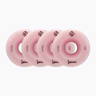 Ruote per pattini a rotelle FR Skates Luminous Led Quad Wheel 62mm/85A Sixies 6LED X4 flamingo