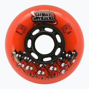 Ruote per pattini a rotelle FR Skates Street Invaders Wheels 80mm/84A X4 orange/black