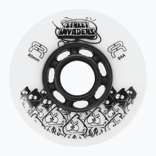 Ruote per pattini a rotelle FR Skates Street Invaders Wheels 80mm/84A X4 white/black