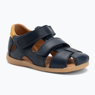 Sandali per bambini Froddo Dallas blu scuro a piedi nudi