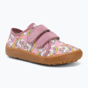 Scarpe barefoot bambino Froddo Canvas white/pink
