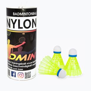 Volani Sunflex in nylon per badminton 3XY 3 pezzi giallo 53559