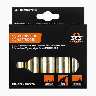 Cartucce di gas per pompa da bicicletta SKS Co2 Airchamp Pro 16 g 5 pz.