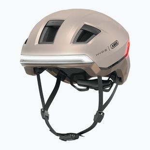 Casco da bici con indicatori di direzione ABUS Hyp-E champagne gold