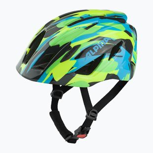 Casco da bici Alpina Pico per bambini verde neon/blu lucido