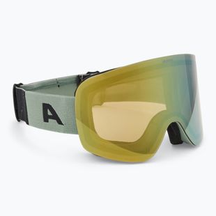 Alpina Penken Q-Lite salice/verde opaco/oro occhiali da sci