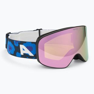 Occhiali da sci Alpina Fernie Q-Lite per bambini nero/ lilla/ leo matt/ rosa