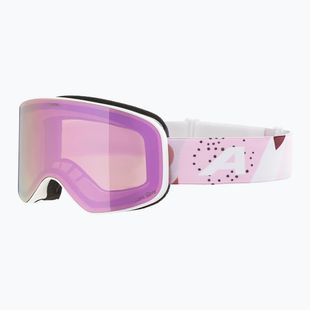 Maschera da sci Alpina Slope Q-Lite white/rose matt