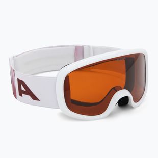 Maschera da sci per bambini Alpina Piney 2.0 white/rose matt/orange