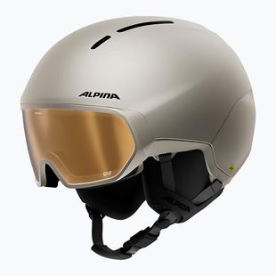 Casco da sci Alpina Vizzard QV MIPS sand matt