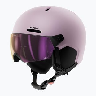 Casco da sci per bambini Alpina Zupo 2 Visor Q-Lite rose matt
