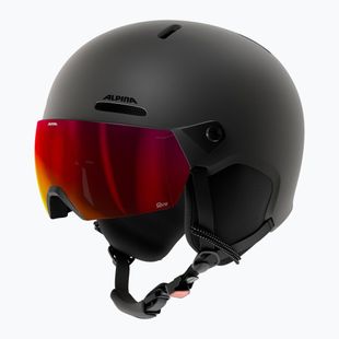 Casco da sci per bambini Alpina Zupo 2 Visor Q-Lite black matte