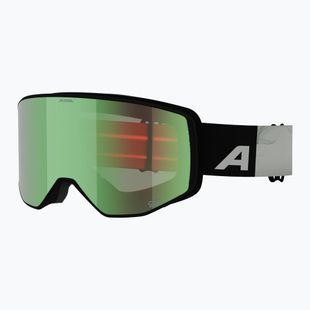 Maschera da sci Alpina Venet Q-Lite black/green matt