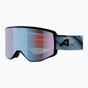 Maschera da sci Alpina Venet M Q-Lite  black/blue matt