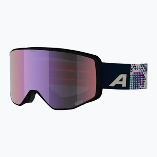 Maschera da sci Alpina Venet M Q-Lite white/lilac matt