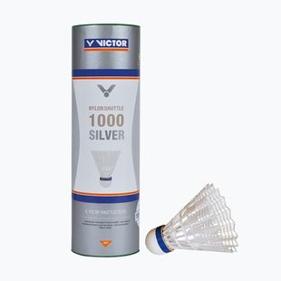 Navette da badminton VICTOR Nylonshuttle 1000 6 pezzi bianco