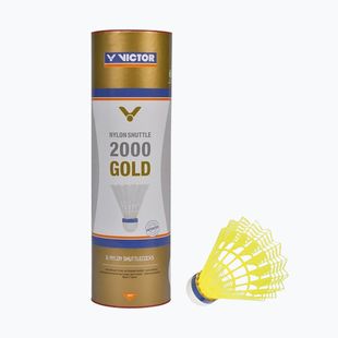 Navette da badminton VICTOR Nylon Shuttle 2000 medium 6 pz. giallo