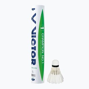 Volani da badminton VICTOR Champion No 1 12 pezzi bianchi.