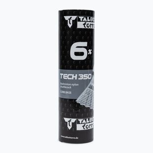 Volani da badminton Talbot-Torro Tech 350 Nylon 6 pezzi bianco.