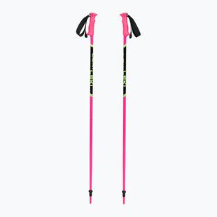 Bastoncini da sci LEKI Racing per bambini rosa neon/nero/giallo neon