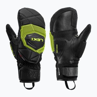 Guanti da sci uomo LEKI WCR Coach 3D Mitt black/ice lemon