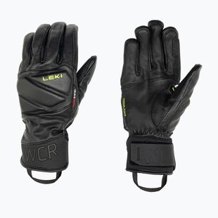 Guanti da sci da uomo LEKI WCR Venom Speed 3D nero ghiaccio/limone