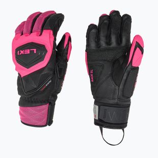Guanti da sci da donna LEKI WCR Venom SL 3D nero/rosa