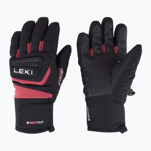 LEKI Griffin 3D Junior guanto da sci per bambini nero/rosa