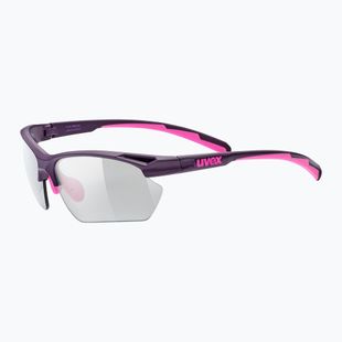 Occhiali da sole UVEX Sportstyle 802 Small V viola rosa opaco/fumo