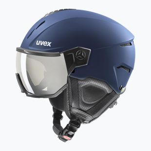 Casco da sci UVEX Instinct Visor navy matt/mirror silver/smoke