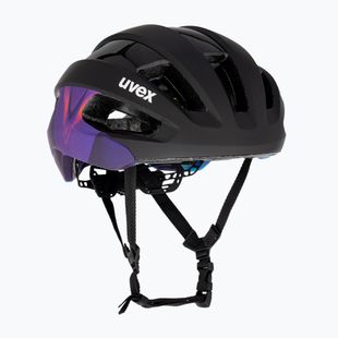 Casco da bici UVEX Rise Pro MIPS nero/galaxy opaco