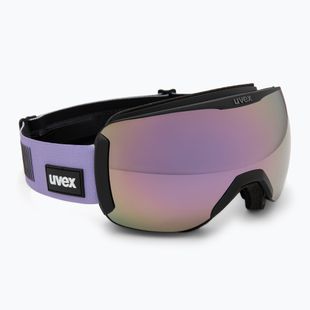UVEX Downhill 2100 CV occhiali da sci nero opaco/specchio verde lavanda
