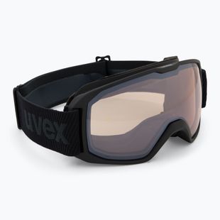 UVEX occhiali da sci Xcitd V nero opaco/argento specchiato trasparente