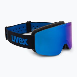 UVEX occhiali da sci per bambini Pwdr FM nero opaco/blu fumo chiaro